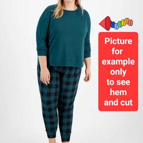 Jenni Intimates Sleepwear Top & Pants 2pc Set Black Tie Dye Size 3X 22/24 NWT - Picture 2 of 15